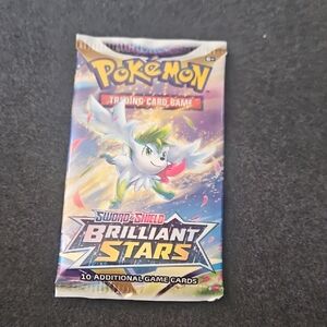 Pokemon Brilliant Stars Trading Card Pack - Yellow and White